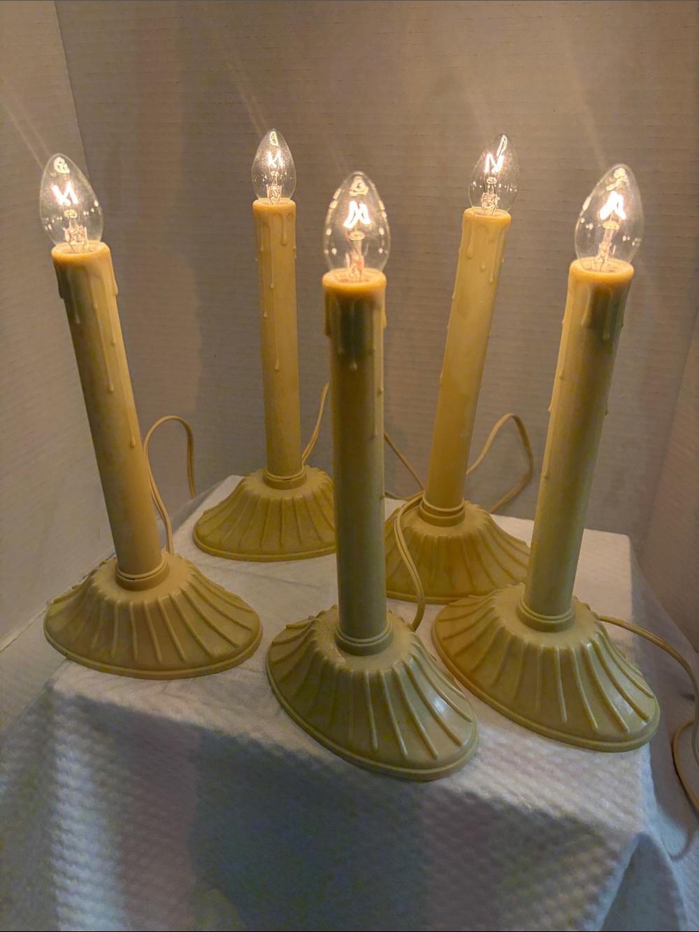 Vintage Electric Window Christmas Candles - Set of 5 (Working!) - Picture 10 of 13